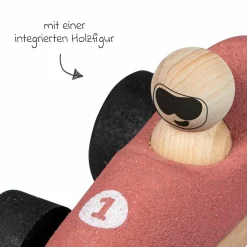 Kork-Schiebefahrzeug / Spielzeugauto E-Cork Racer - Red