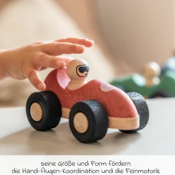 Kork-Schiebefahrzeug / Spielzeugauto E-Cork Racer - Red