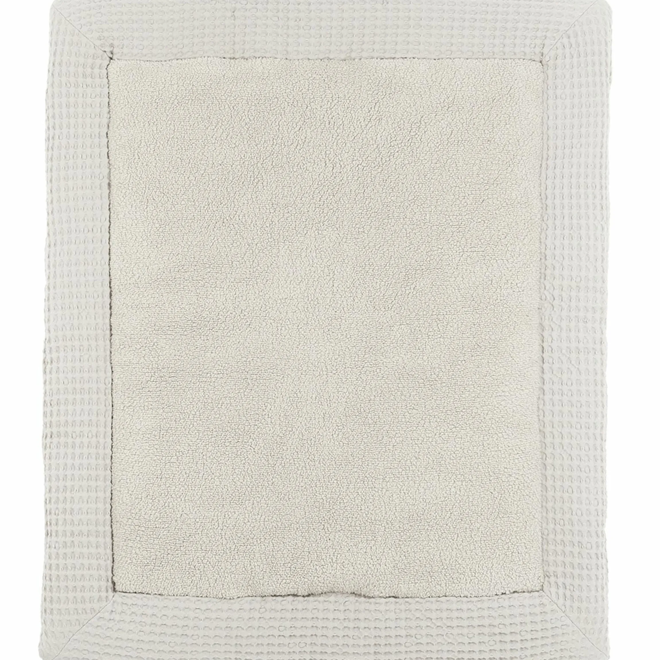 Krabbeldecke / Laufgittereinlage Teddy 80 x 100 cm - Waffel - Greige