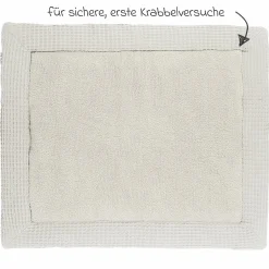 Krabbeldecke / Laufgittereinlage Teddy 80 x 100 cm - Waffel - Greige