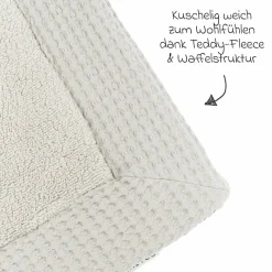 Krabbeldecke / Laufgittereinlage Teddy 80 x 100 cm - Waffel - Greige