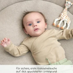 Krabbeldecke / Spielteppich / Bodenkissen Rund - Sand - Melange