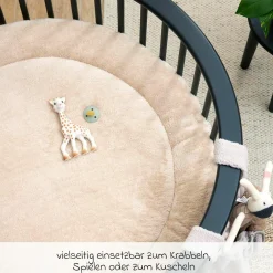 Krabbeldecke / Spielteppich / Bodenkissen Rund - Sand - Melange