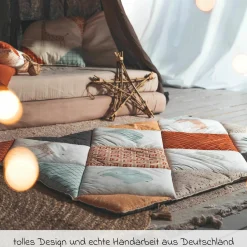 Krabbeldecke Organic 95 x 135 cm - Wild Patch