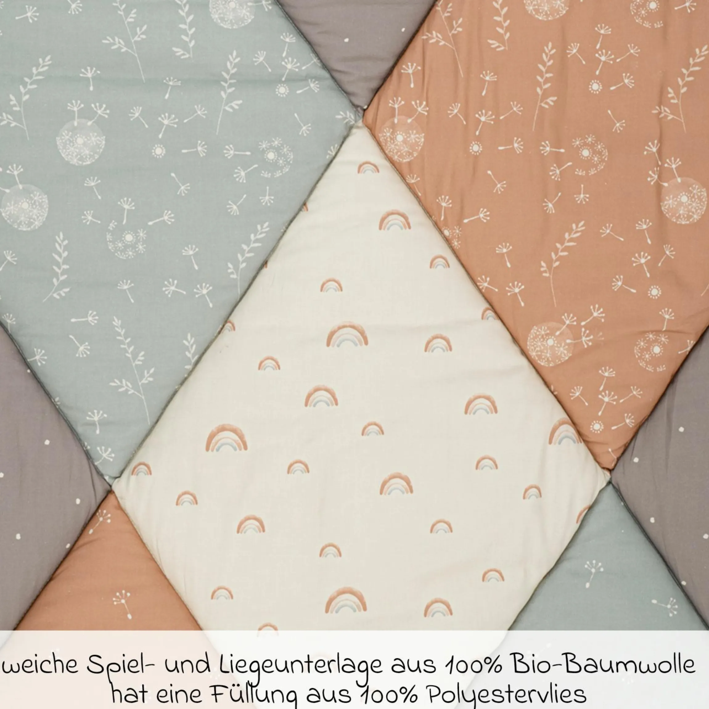 Krabbeldecke Organic 96 x 135 cm - Patchwork