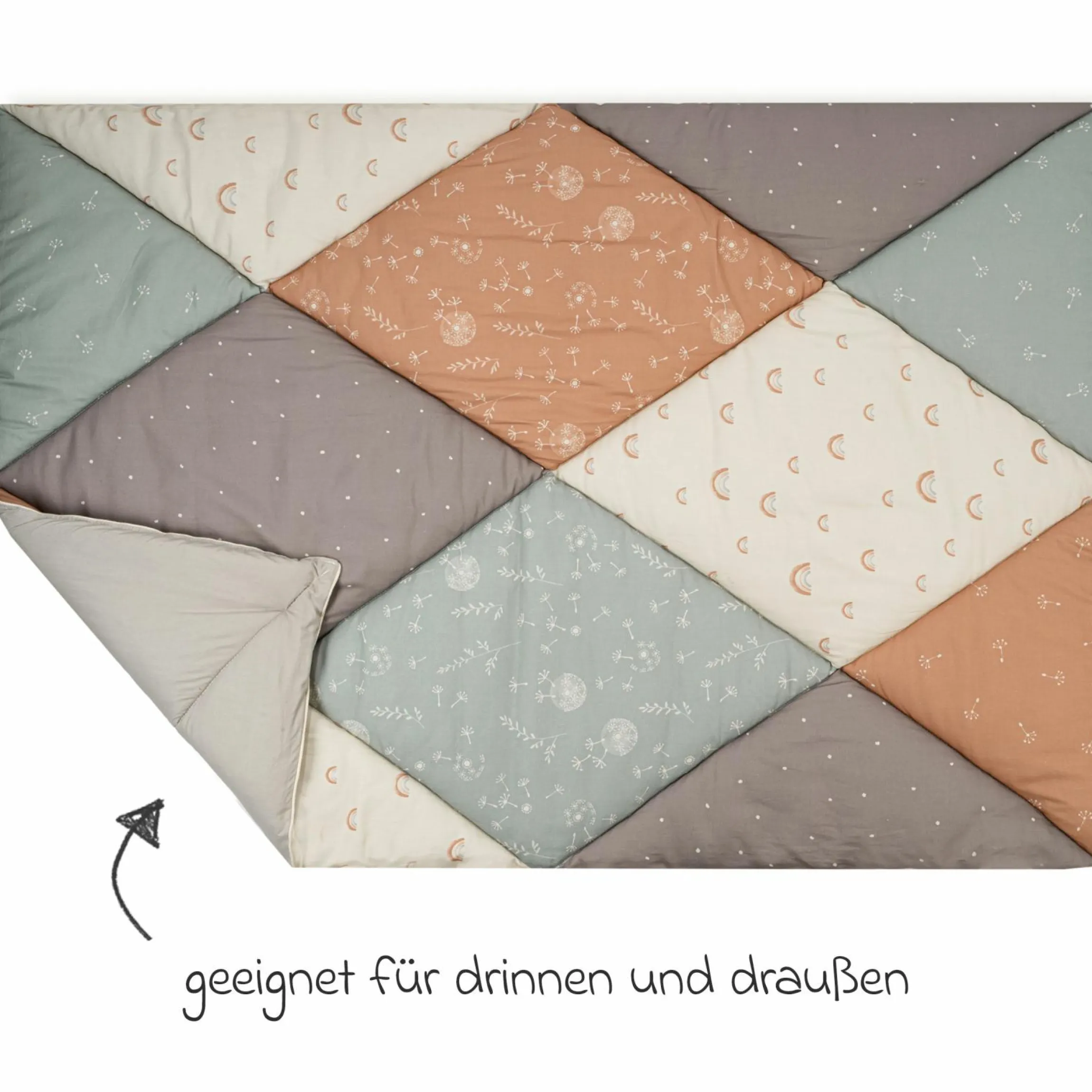 Krabbeldecke Organic 96 x 135 cm - Patchwork