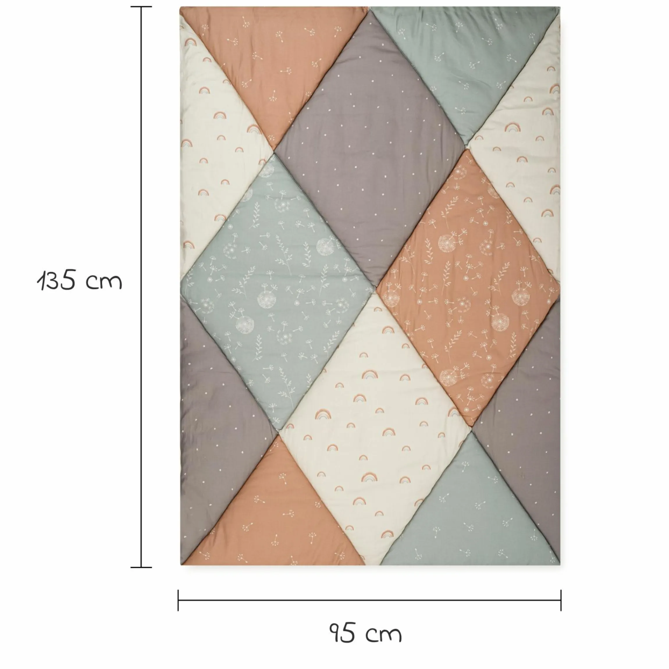 Krabbeldecke Organic 96 x 135 cm - Patchwork
