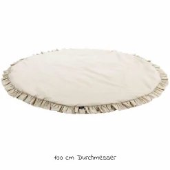 Krabbeldecke Rund - Organic Cotton 100 cm - Volant
