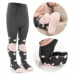 Krabbelstrumpfhose - Sterne Rose - Gr. 86/92