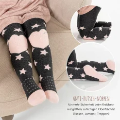 Krabbelstrumpfhose - Sterne Rose - Gr. 86/92