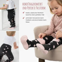 Krabbelstrumpfhose - Sterne Rose - Gr. 86/92