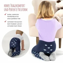 Krabbelstrumpfhose - Sterne Marine - Gr. 86/92