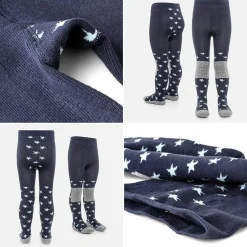Krabbelstrumpfhose - Sterne Marine - Gr. 86/92
