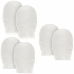 Kratzfäustlinge 3 Paar Baby - Weiß