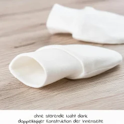 Kratzfäustlinge 3 Paar Baby - Weiß