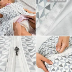 Kugelschlafsack Mäxchen Thermo - Stripes Grey - Gr. 100 cm