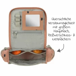 Kulturtasche Mini Washbag - Happy Prints - Caramel