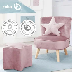 Kuschel- und Dekorkissen Stern - Roba Styl - Rosa Mauve