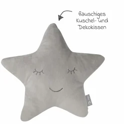 Kuschel- und Dekorkissen Stern - Roba Styl - Silbergrau