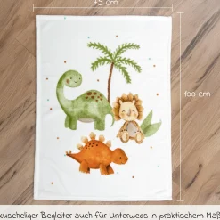 Kuscheldecke 75 x 100 cm - Dinos