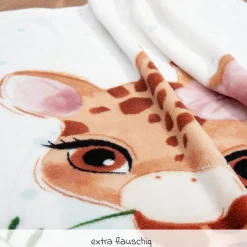 Kuscheldecke 75 x 100 cm - Giraffe