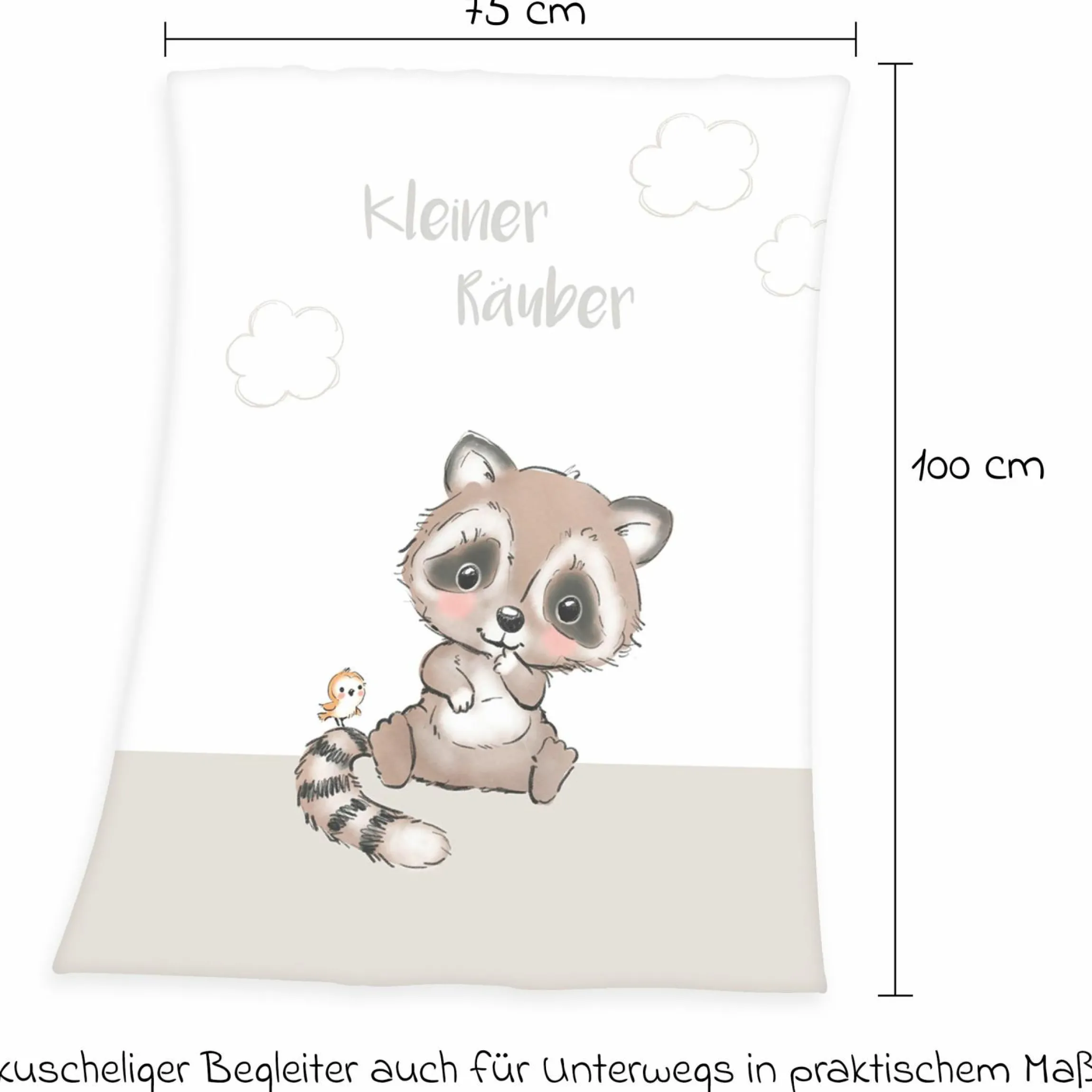 Kuscheldecke 75 x 100 cm - Kleiner Räuber