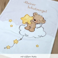 Kuscheldecke 75 x 100 cm - Kleiner Schutzengel
