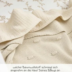 Kuscheldecke 75 x 100 cm - Knots - Soft Sand