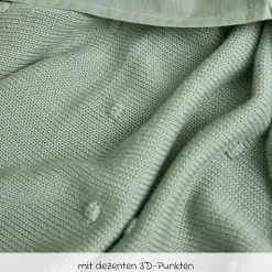 Kuscheldecke 75 x 100 cm - Mini Knots - Forest Green