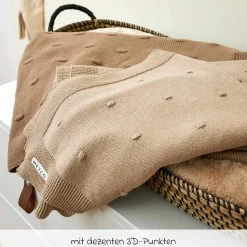 Kuscheldecke 75 x 100 cm - Mini Knots - Sand