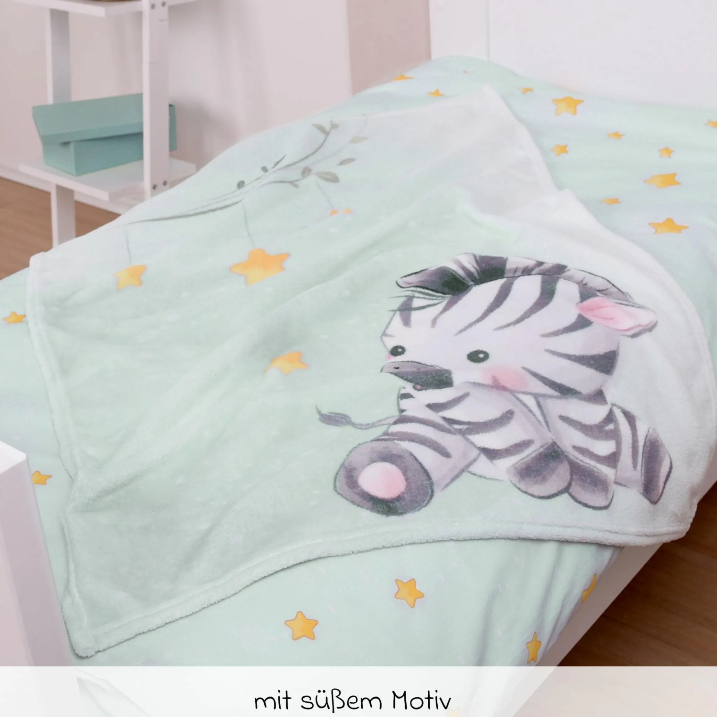 Kuscheldecke 75 x 100 cm - Zebra
