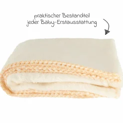 Kuscheldecke Flausch 70 x 100 cm - Uni Ecru