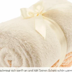 Kuscheldecke Flausch 70 x 100 cm - Uni Ecru