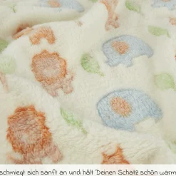 Kuscheldecke Flausch 75 x 90 cm - Zoo Beige