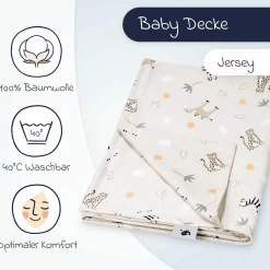 Kuscheldecke Jersey 70 x 100 cm - Savanne Beige