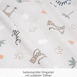 Kuscheldecke Jersey mit Teddyplüsch 70 x 100 cm - Savanne Beige