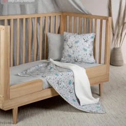 Kuscheldecke Jersey mit Teddyplüsch 70 x 100 cm - Savanne Beige