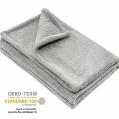 Kuscheldecke Microfleece 75 x 100 cm - Grau
