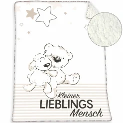 Kuscheldecke mit Flauschseite 75 x 100 cm - Kleiner Lieblingsmensch