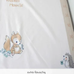 Kuscheldecke mit Meilensteinen 75 x 100 cm - Waldfreunde