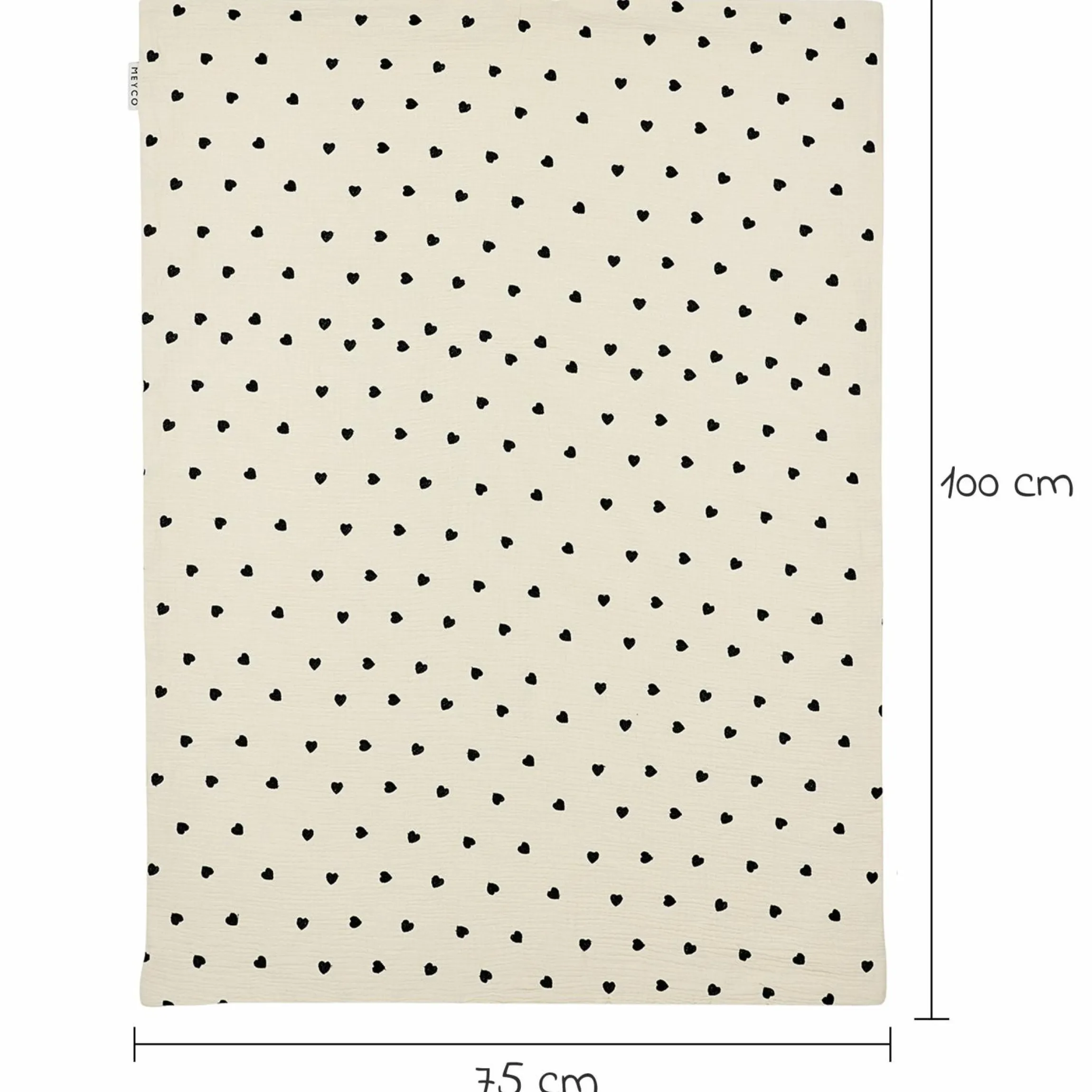 Kuscheldecke Musselin 75x100 cm - Sweet Heart - Soft Sand