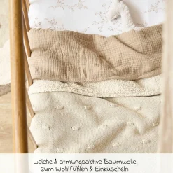 Kuscheldecke Teddy 75 x 100 cm - Knots - Soft Sand