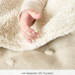 Kuscheldecke Teddy 75 x 100 cm - Knots - Soft Sand