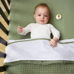 Kuscheldecke Teddy 75 x 100 cm - Waffle - Olive Green
