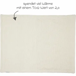 Kuscheldecke Teddy 75 x 100 cm - Waffle - Nature