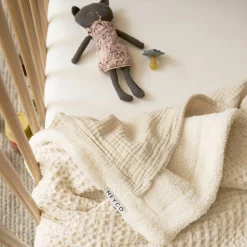 Kuscheldecke Teddy 75 x 100 cm - Waffle - Nature