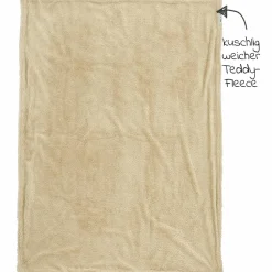 Kuscheldecke Teddy 75 x 100 cm - Mini Knots - Sand