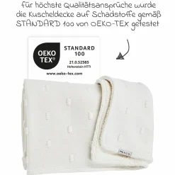 Kuscheldecke Teddy 75 x 100 cm - Knots - Offwhite