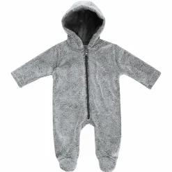 Kuschel-Overall - Grau Melange - Gr. 74