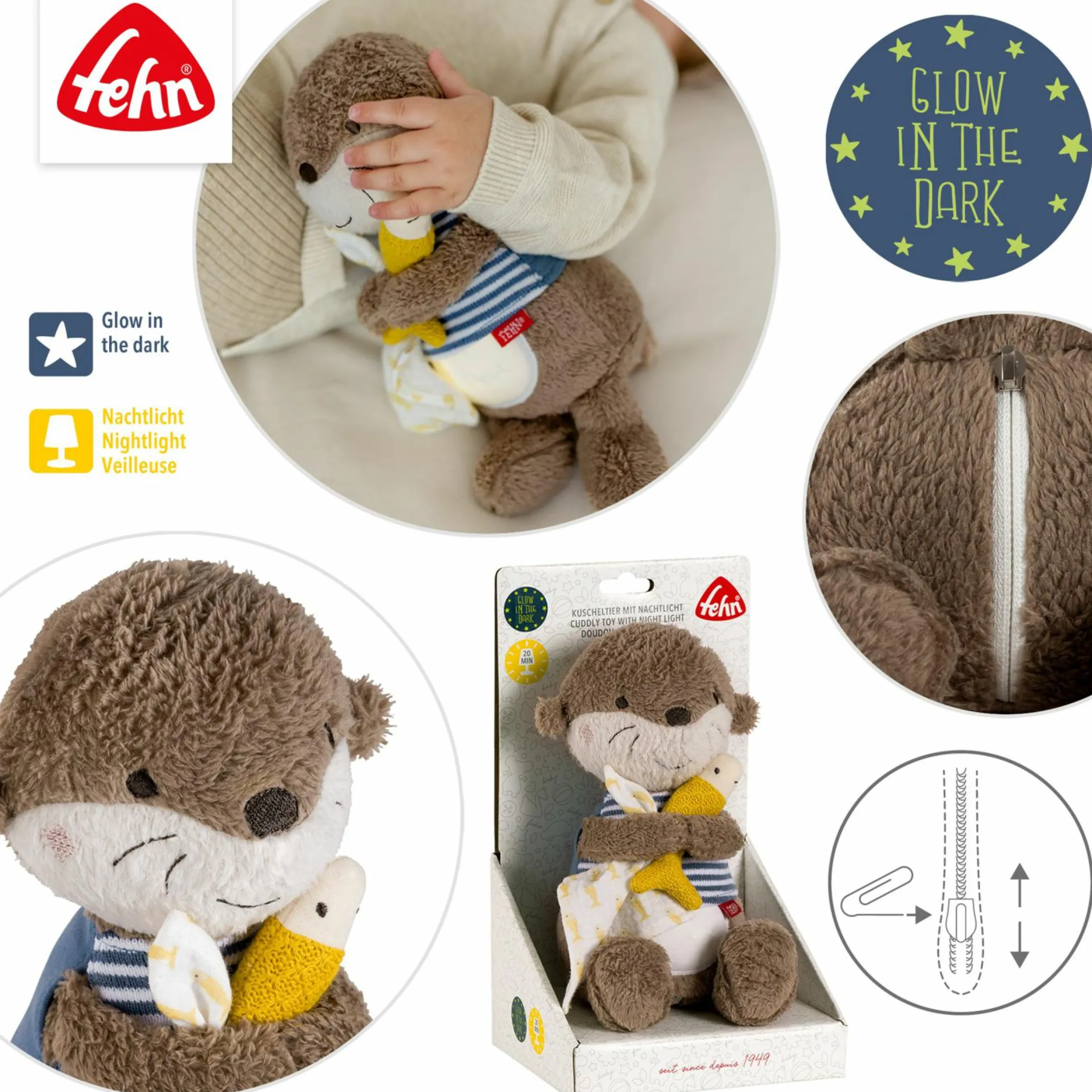 Kuscheltier mit Nachtlicht - Otter